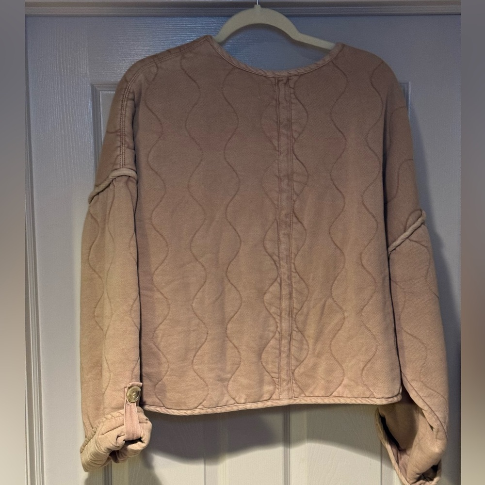 NWT Free People Women’s Gwynnie Quilted Jacket in Champagne Diamonds Large - Picture 9 of 14